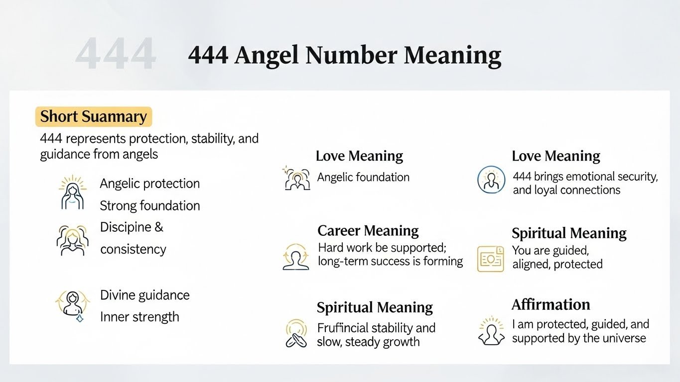444 angel number meaning